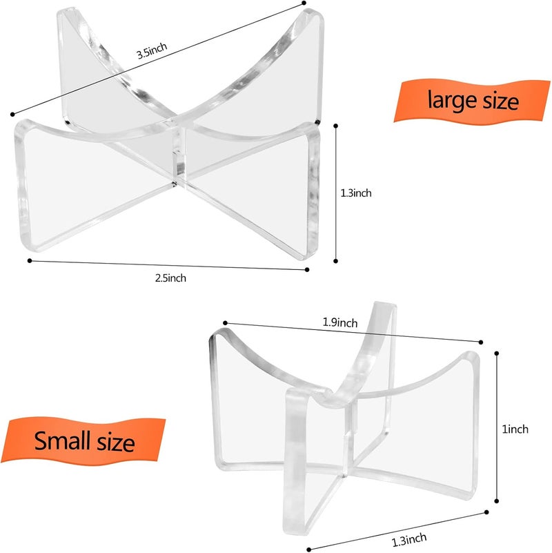 Evron Acrylic Display Rack for Baseball,Softball,Basketball,Football,Volleyball (1.97x1.1 inch and 3.54x1.3 inch) - Image 2